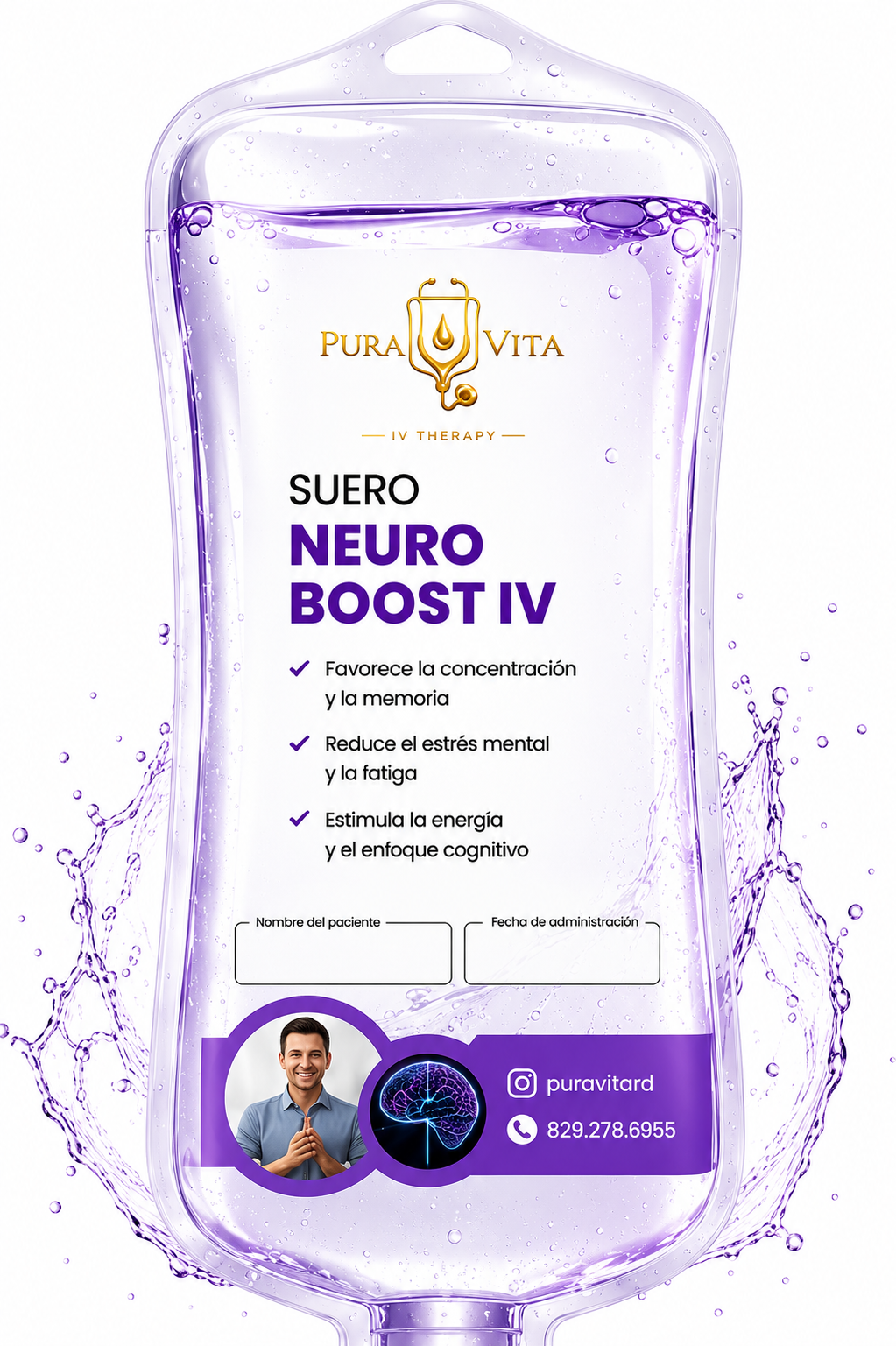 Suero Neuroboost IV — Pura Vita IV Therapy